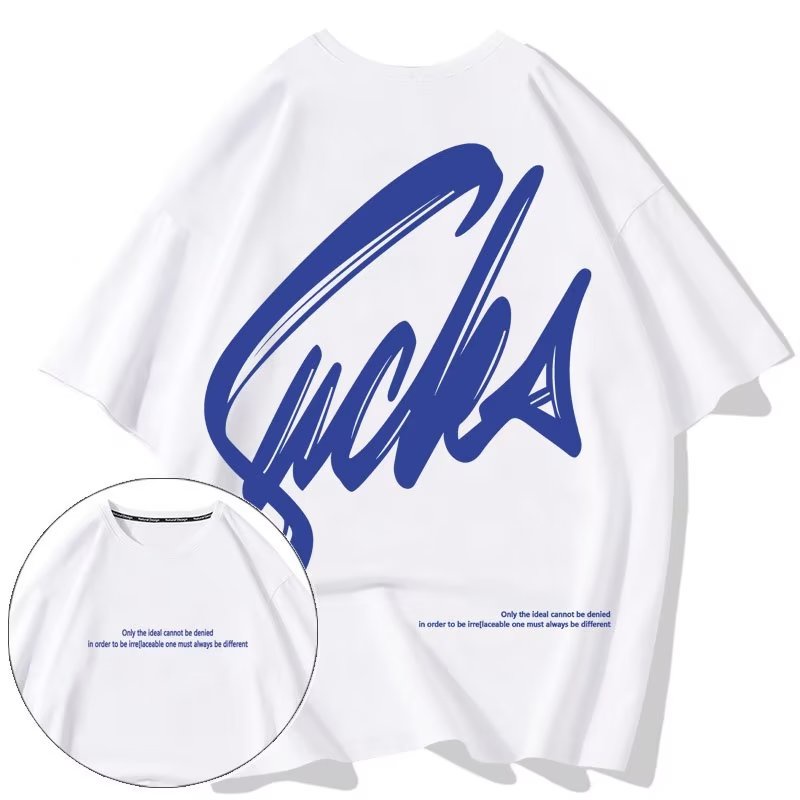 （size M-8XL）Áo Thun Tay Ngắn Dáng Rộng Phong Cách Thời Trang Hàn Quốc Cho Cặp Đôi