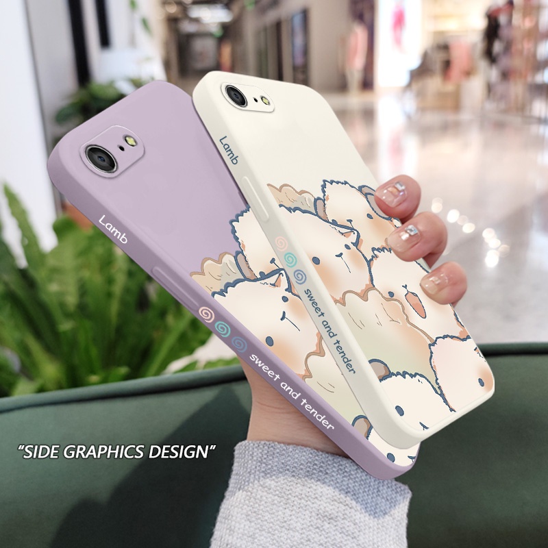 Ốp Điện Thoại Silicon Dẻo In Hình Cừu Hạnh Phúc Cho IPhone 8 7 6 6S Plus SE 2020