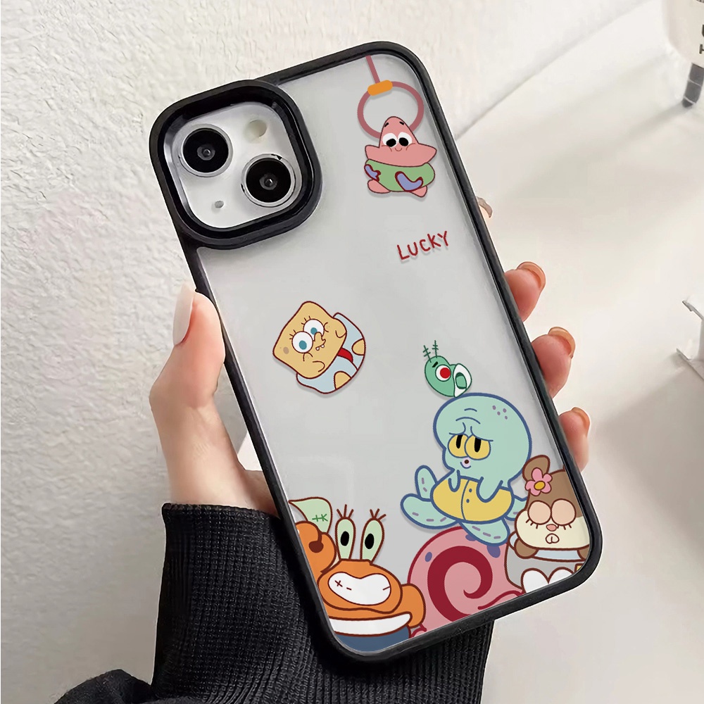 Ốp Điện Thoại Nhựa Acrylic Cứng Trong Suốt In Hình Patrick Star Cho iphone 14promax 11 13 12 7Plus 8 X XS Max