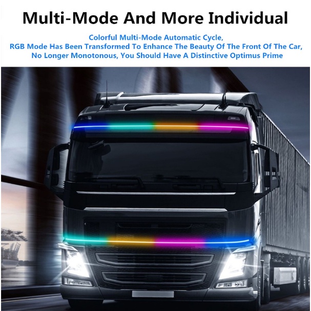 Đèn LED 24v 24v Nhiều Màu Sắc Nhấp Nháy Gắn Tấm Chắn Nắng Trang Trí Xe Tải màu phổ biến trang trí tiện lợi cho