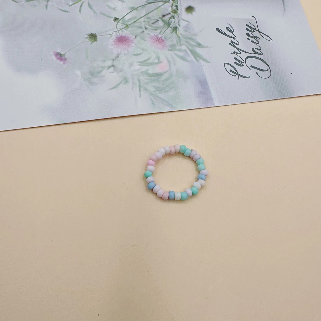 Nhẫn Đính Hạt Nhiều Màu Thủ Công Thời Trang Cho Nữ