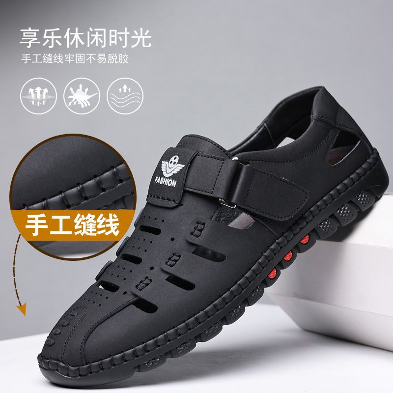Xăng đan Da Đế Mềm Chống Trượt Thoáng Khí Dành Cho Nam