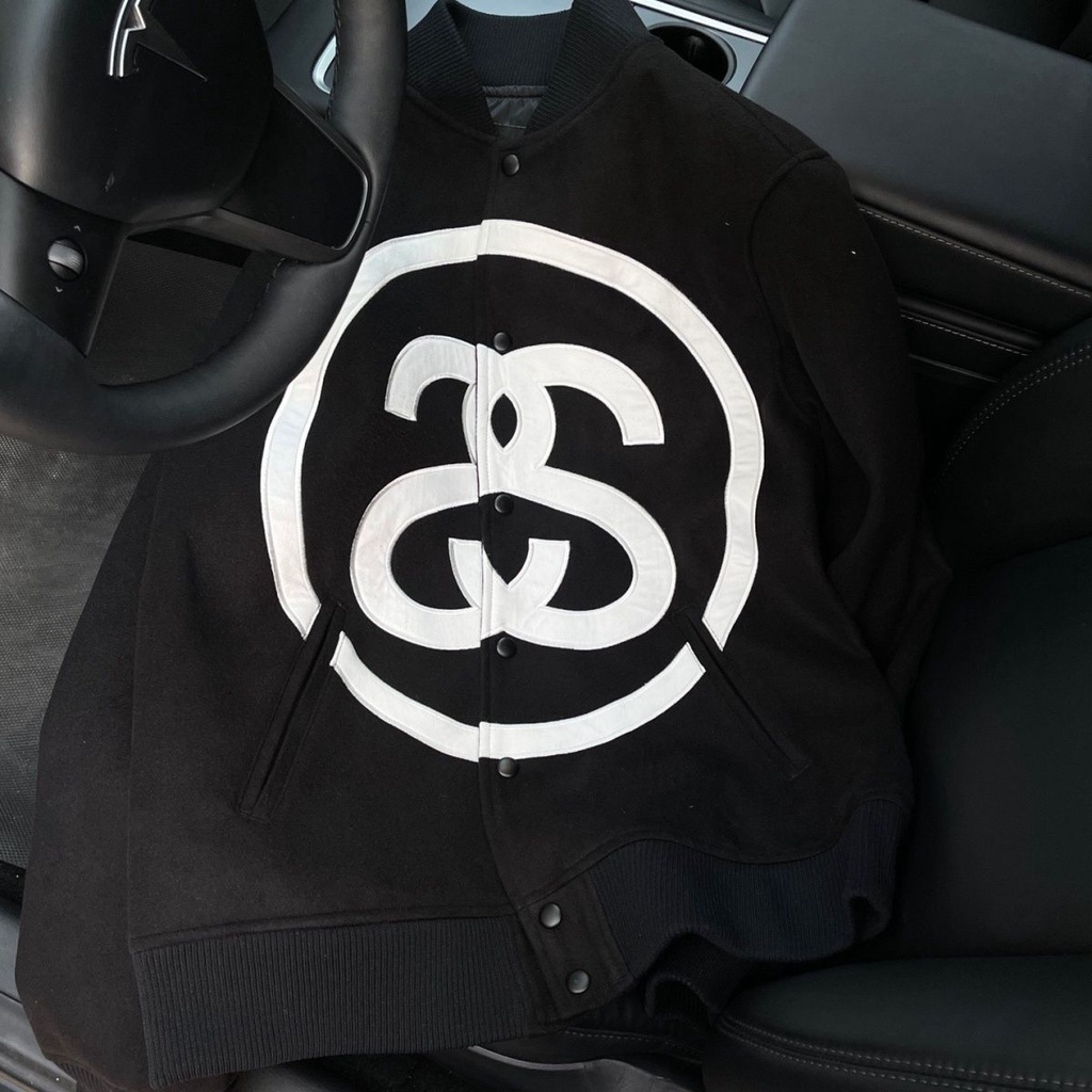 Stuss * nam và nữ áo khoác bomber mới áo khoác thời trang