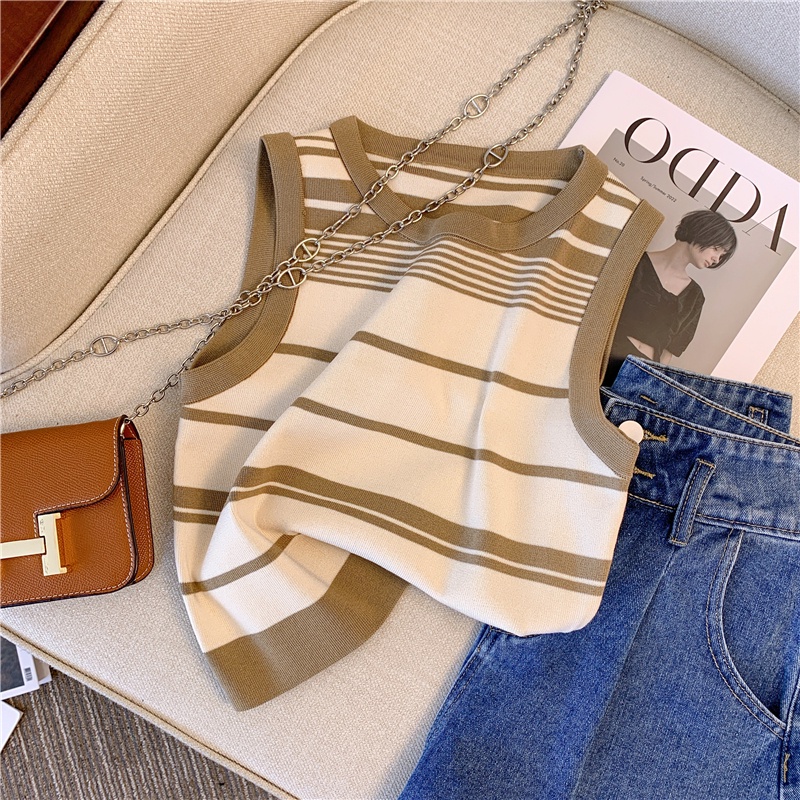 NRVP Áo Tank Top Màu Sắc Đơn Giản Thoải Mái Quyến Rũ Cho Nữ