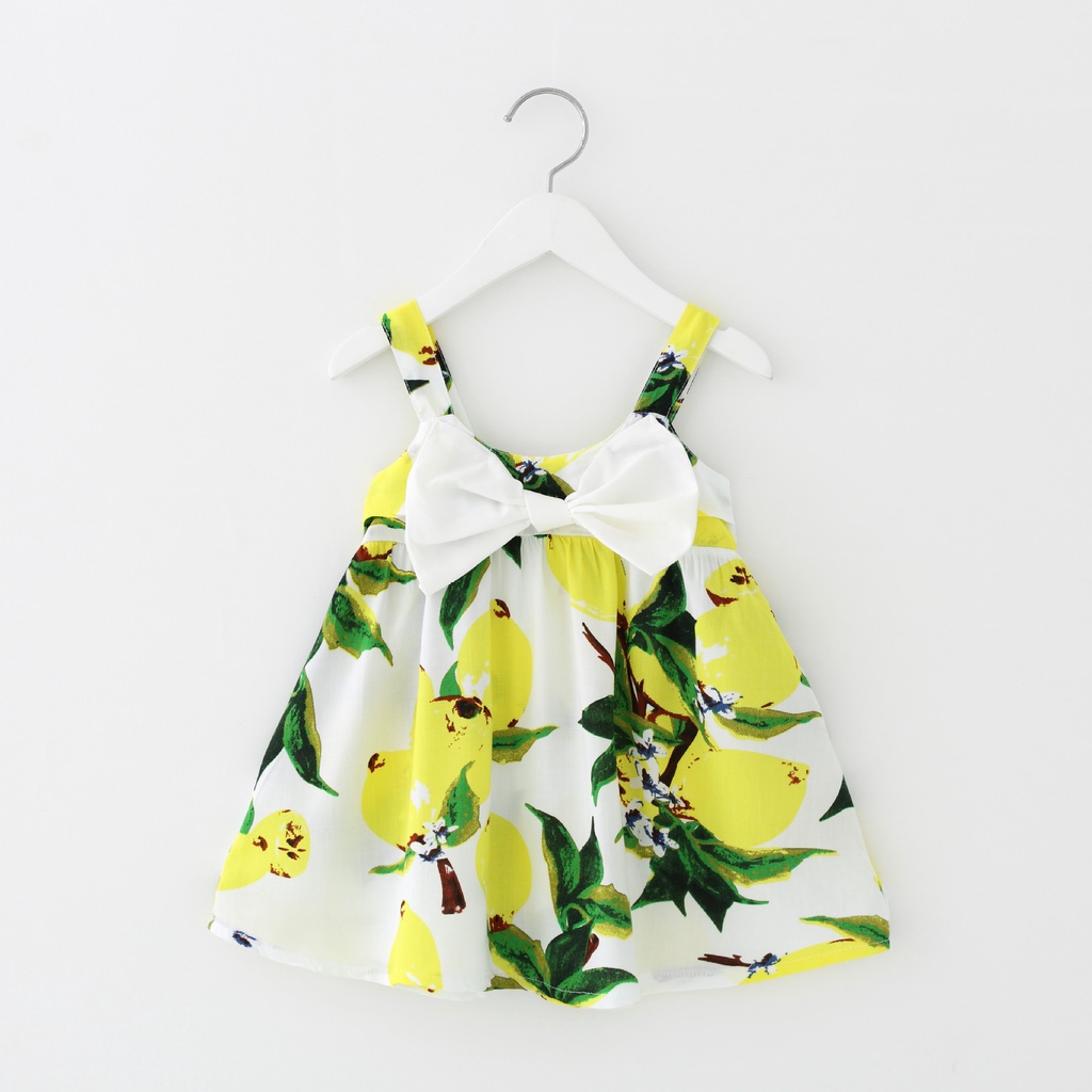 Váy hai dây cho bé gái/Đầm bé gái họa tiết xinh xắn dễ thương cho bé 1-5 tuổi, dáng đẹp