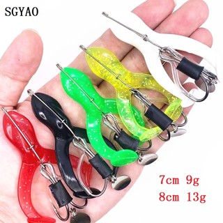 1 mồi câu cá giả hình ếch bằng silicone 9g 13g