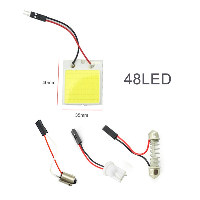 Bảng Đèn led cob 6000k Ánh Sáng Trắng Siêu Sáng Gắn Trần Xe Hơi Nội Thất 18 / 24 / 36 / 48