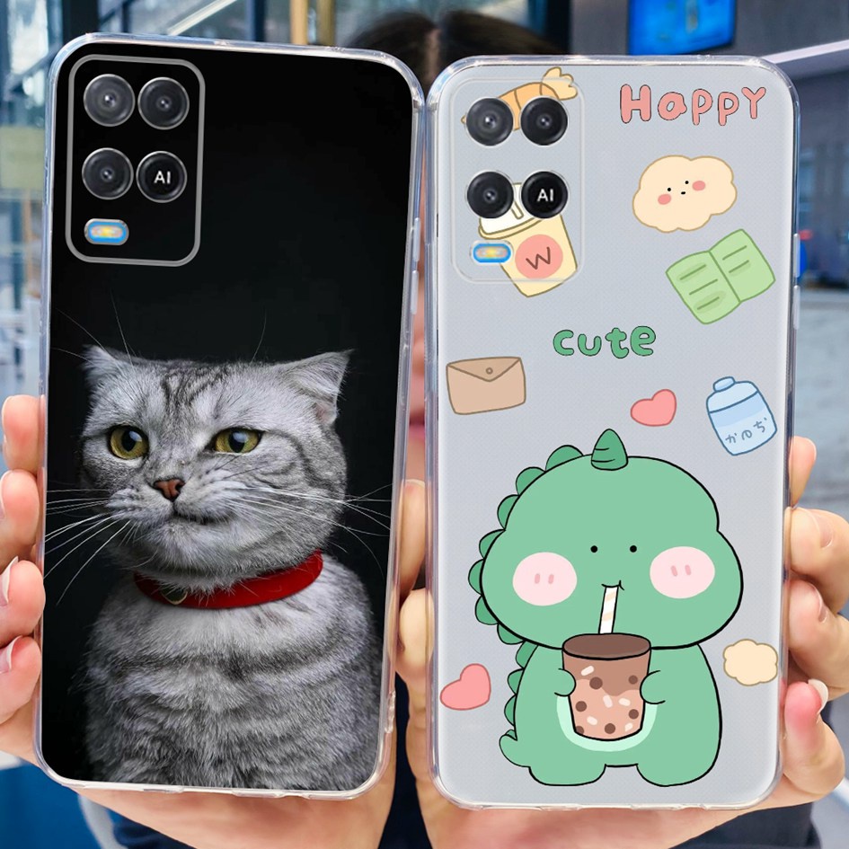 Ốp Điện Thoại Silicon Mềm Chống Sốc In Hình Phi Hành Gia Cho Oppo A54 4G CPH2239 OPPOA54 A 54 6.51 inch