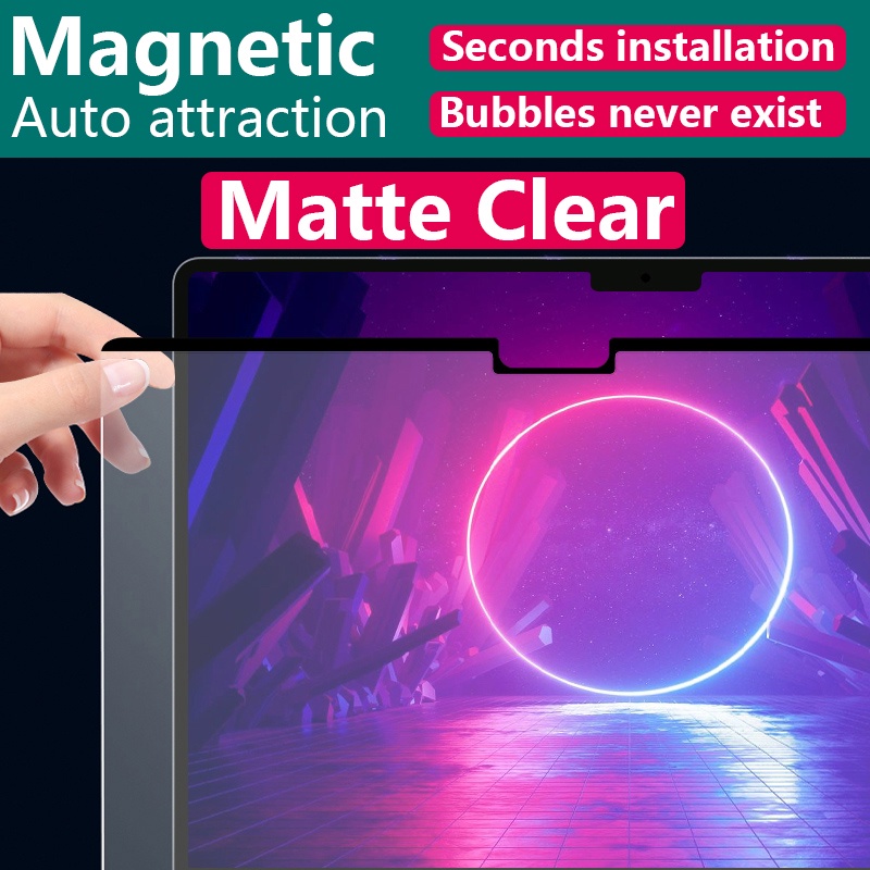 Miếng Dán Từ Tính Bảo Vệ Màn Hình Cho Macbook 2022 Air M2 New Pro 14 16 inch A2681 M1 Air 13.3 A2337 A2338 Pro 13 inch A2780 A2779
