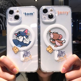 Ốp Điện Thoại TPU Mềm Trong Suốt Từ Tính In Hình Hoạt Hình Cho IPhone 11 12 13 14 Pro Max Plus 13Pro 14Pro 12Pro
