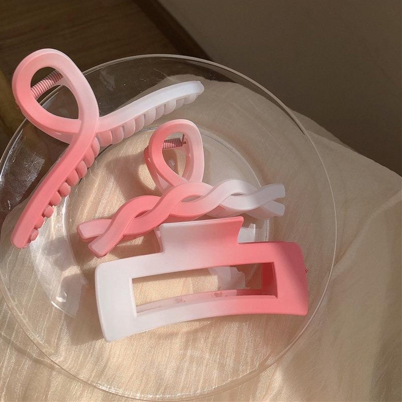 Kẹp Tóc acrylic Hình Chữ Nhật Màu Xanh Dương Hồng Phong Cách Hàn Quốc Cho Nữ