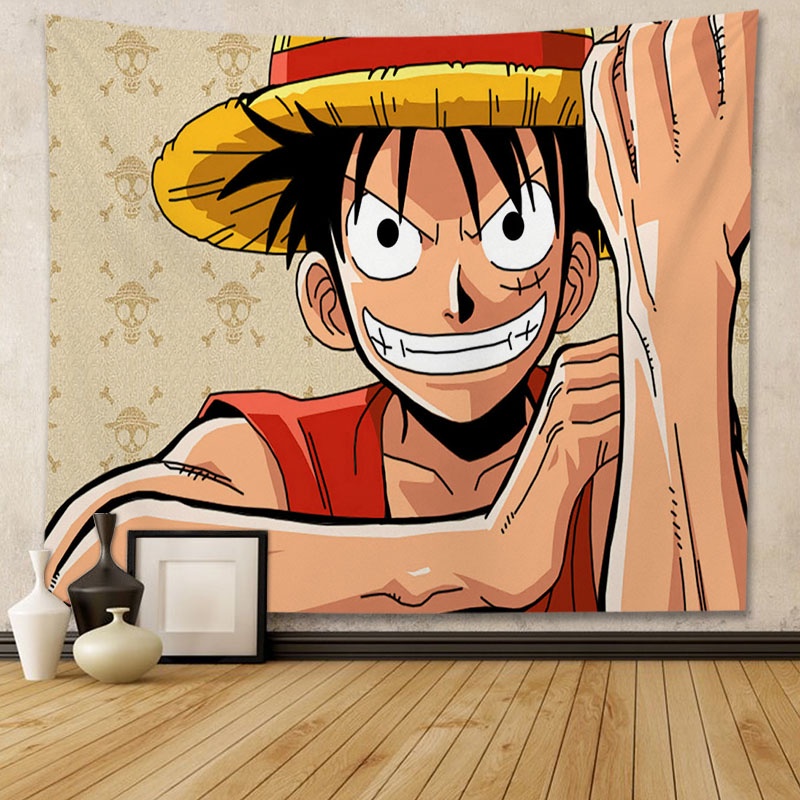 Thảm Treo Tường Trang Trí Phòng Khách / Phòng Ngủ In Hoạ Tiết One Piece