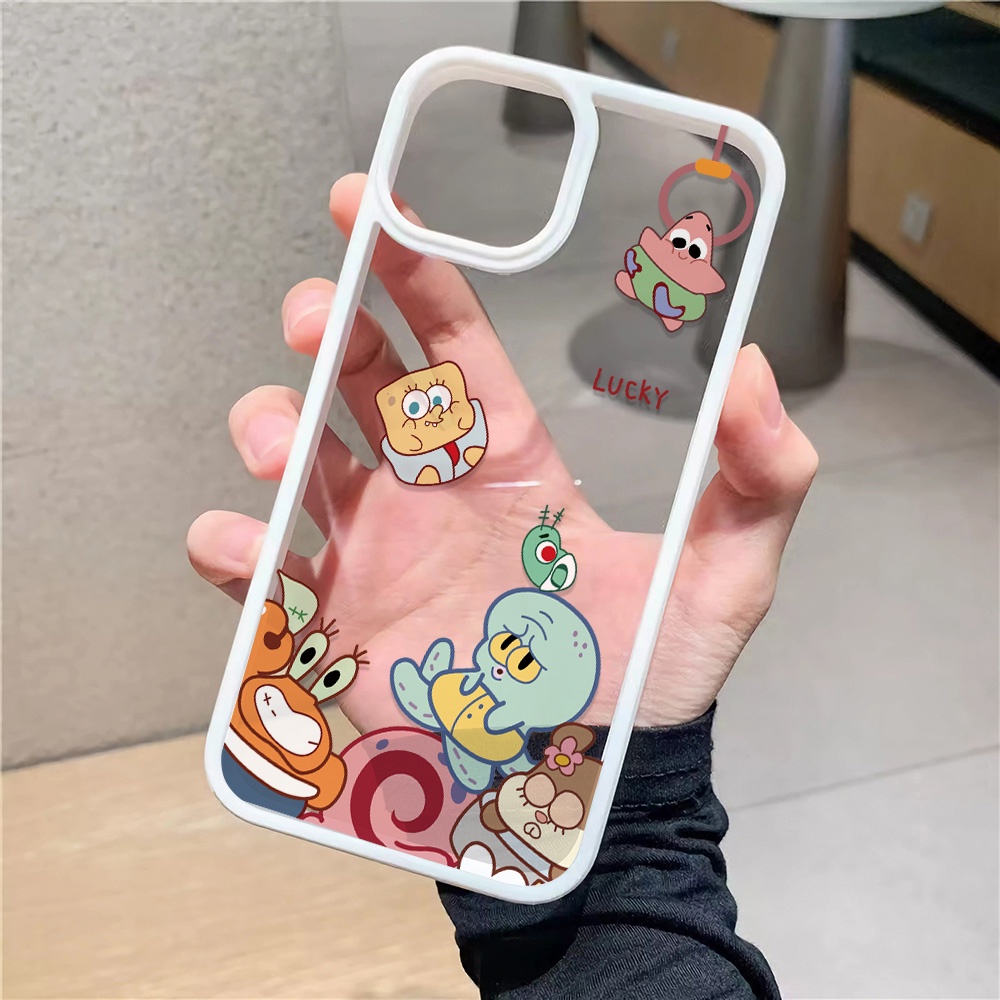Ốp Điện Thoại Nhựa Acrylic Cứng Trong Suốt In Hình Patrick Star Cho iphone 14promax 11 13 12 7Plus 8 X XS Max