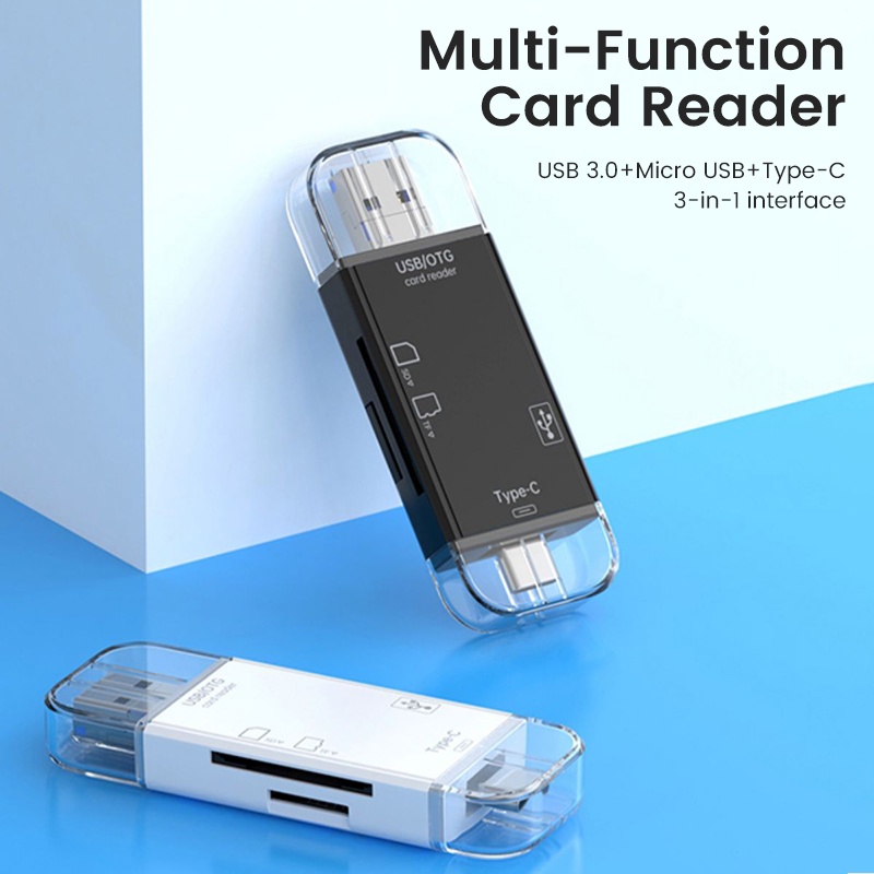 Đầu Đọc Thẻ Nhớ 6 Trong 1 Tốc Độ Cao USB 3.0 Type C / USB / Micro USB / TF / SD OTG