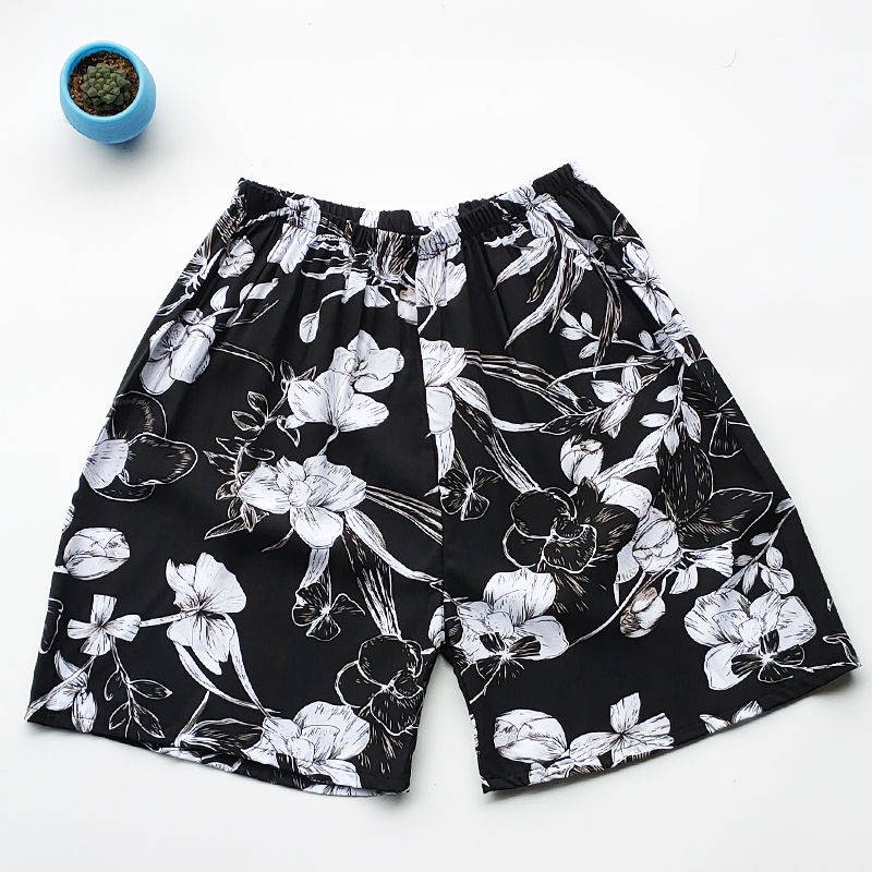 Quần Short Cotton Lụa Cotton Dáng Rộng Thời Trang Mùa Hè Cho Cặp Đôi
