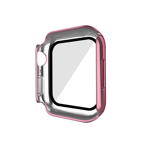 Ốp Bảo Vệ 7 Màu Bằng PC + Kính Cường Lực Mạ Điện 6 Màu Cho iWatch 7 / 6 / 5 / 4 / 3 / 2 / 1 / SE Generation 38MM 40MM 41MM 42MM 44MM 45MM 49MM