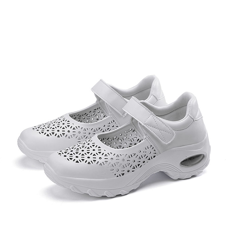 Giày Thể Thao Trắng Đế Xuồng Thoáng Khí Thời Trang Mới 2023 size 35-42