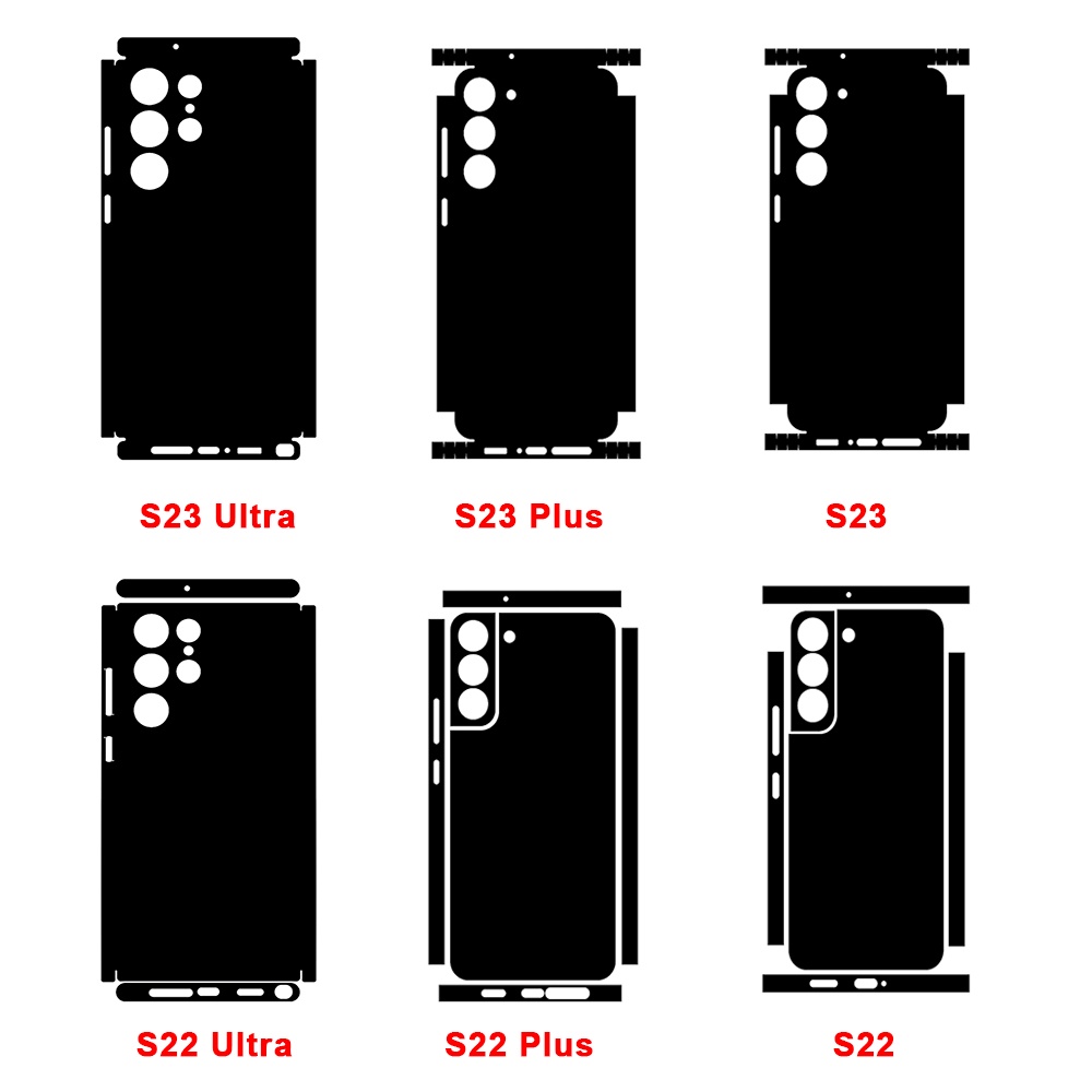 Ốp Điện Thoại Da Trơn Màu Cho Samsung Galaxy S23 Ultra S23 Plus S23 S22 Ultra S22 +