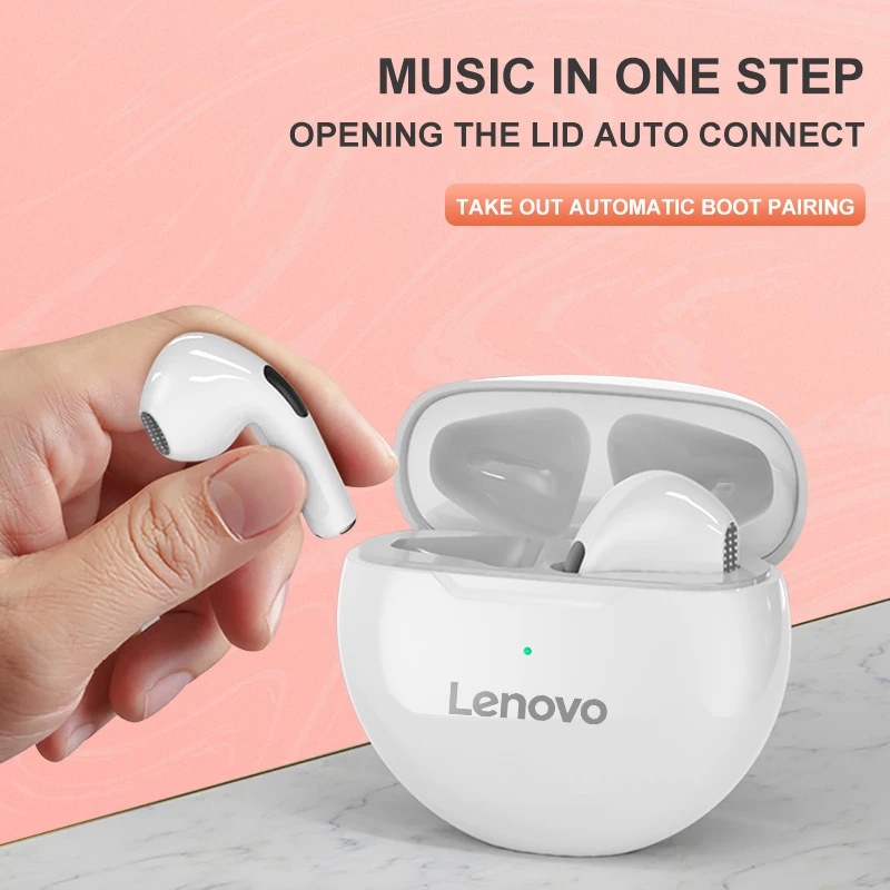 Tai Nghe Nhét Tai Bluetooth Không Dây Lenovo TWS Chống Thấm Nước Có Micro Thích Hợp Cho Mọi Loại Điện Thoại