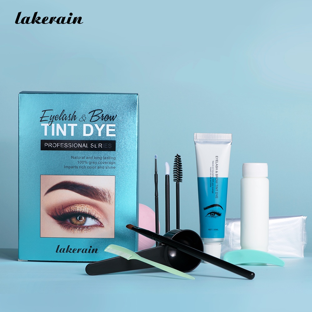 Bộ Kem Nhuộm Lông Mi Và Lông Mày Keratin Tự Làm Lâu Trôi Công Thức Tức Thì Trong 8 Tuần