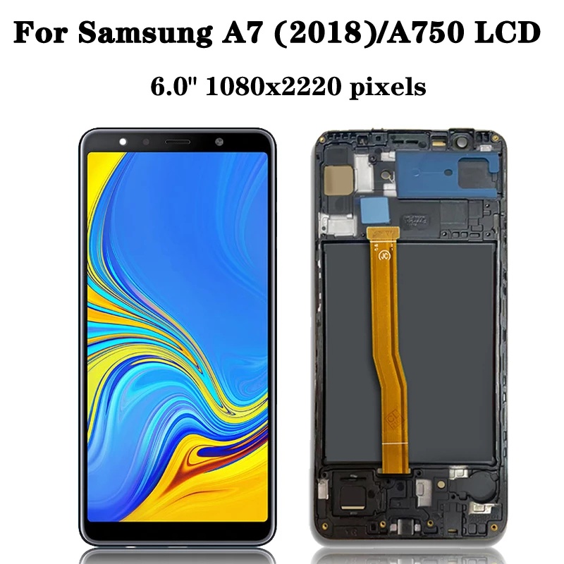 Màn Hình LCD Cho Samsung A7 2018 A750 A750F A750FN/DS Màn Hình Hiển Thị Hình Cảm Ứng Thay Thế + Tặng Kèm Pin