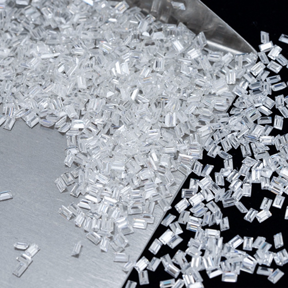 Hình Chữ Nhật Cắt Trắng Moissanite D / VVS1