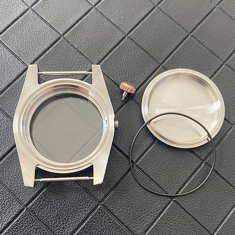 Ốp Bảo Vệ Mặt Đồng Hồ Bằng Thép Không Gỉ 36MM Đính Đá Sapphire Màu Vàng Hồng Cho NH35 / 36MM