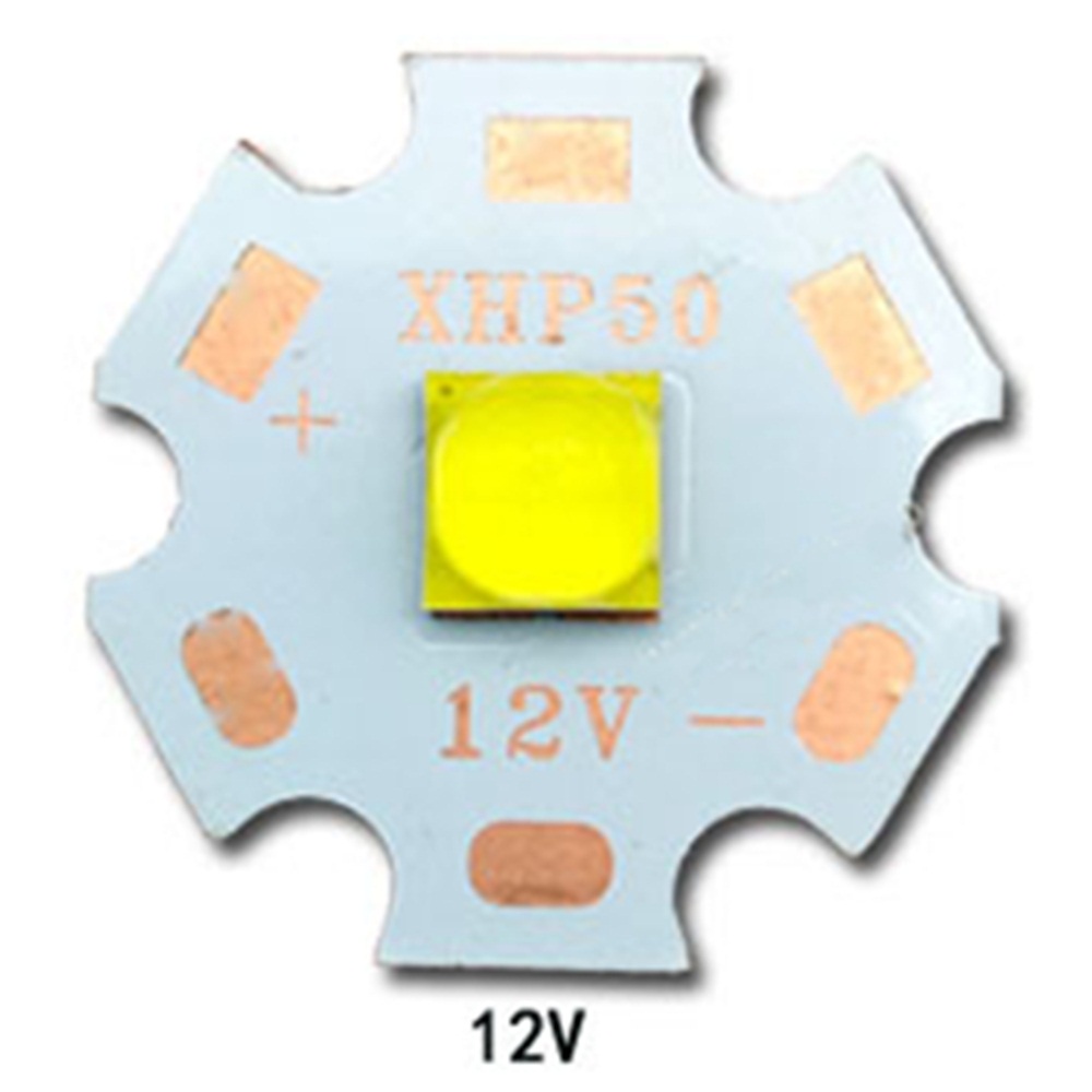 Chip Đèn LED Ánh Sáng Trắng 3V 6V 12V 5050 Thay Thế Cho XPH50.2 DIY Với Đế Đồng 20mm