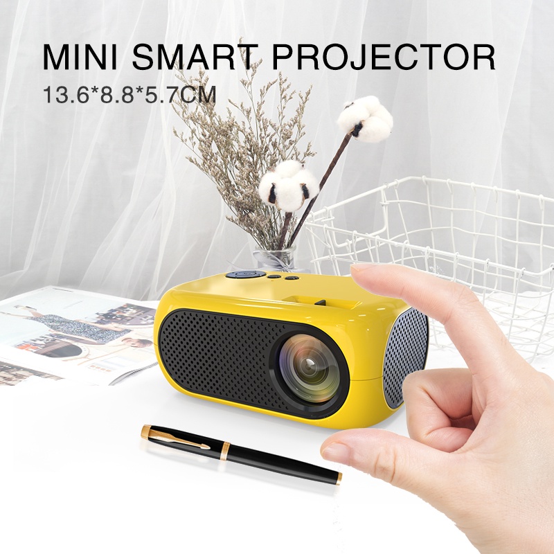 Máy chiếu mini M24 LED Portable Beamer Tương thích với HDMI USB 640 * 480P Hỗ trợ 1080P Video Projetor Quà tặng trẻ em