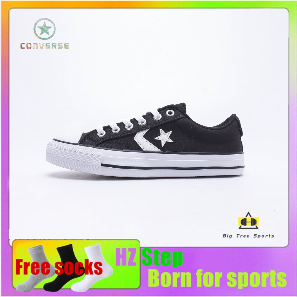 Giày Thể Thao Converse starplayer Vải canvas Cổ Thấp Màu Trắng Đen Trẻ Trung