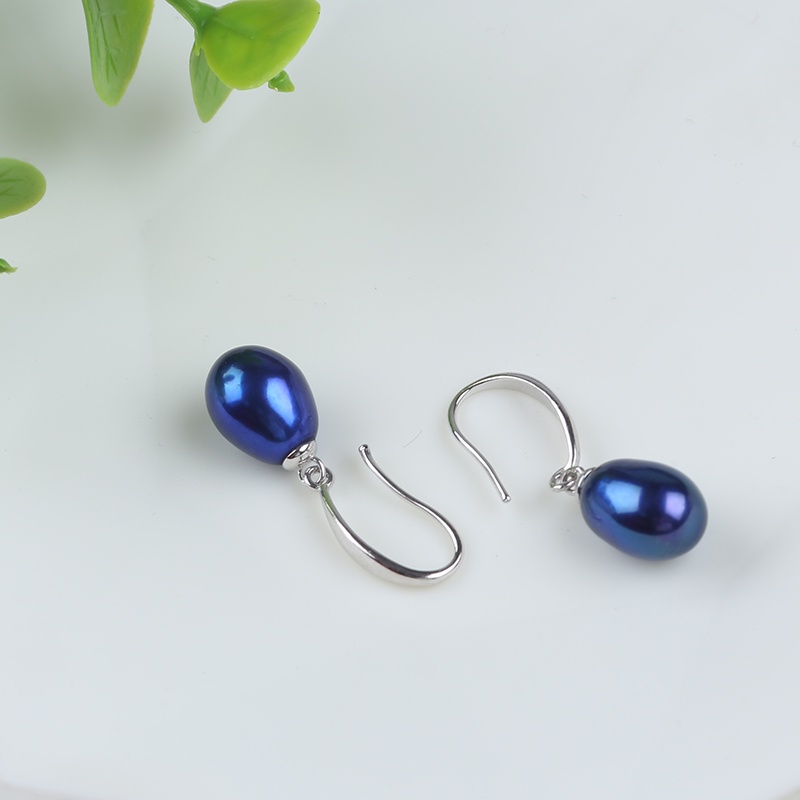 7-8mm natural freshwater pearl earrings s925 silver ear hook for women wholesale price