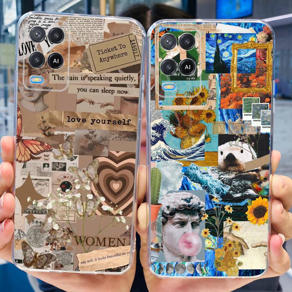 Ốp Điện Thoại Silicon Mềm Chống Sốc In Hình Phi Hành Gia Cho Oppo A54 4G CPH2239 OPPOA54 A 54 6.51 inch