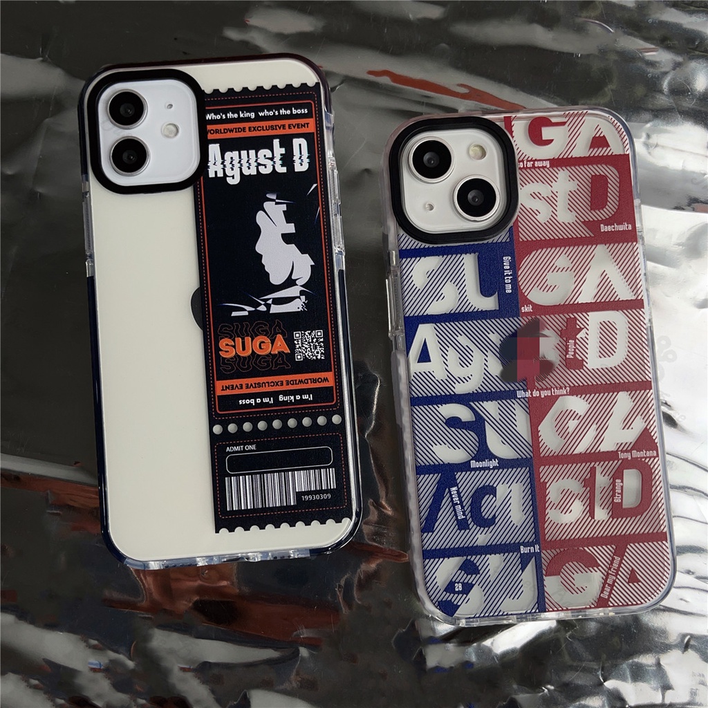 Ốp Điện Thoại Hình Vé SUGA Agust D Tour BTS-7 Cho iPhone 14 13 13Pro 13Promax 13Mini 12mini 14Promax 14pro 14Plus X XS XSMAX 11 Pro 11Promax 12