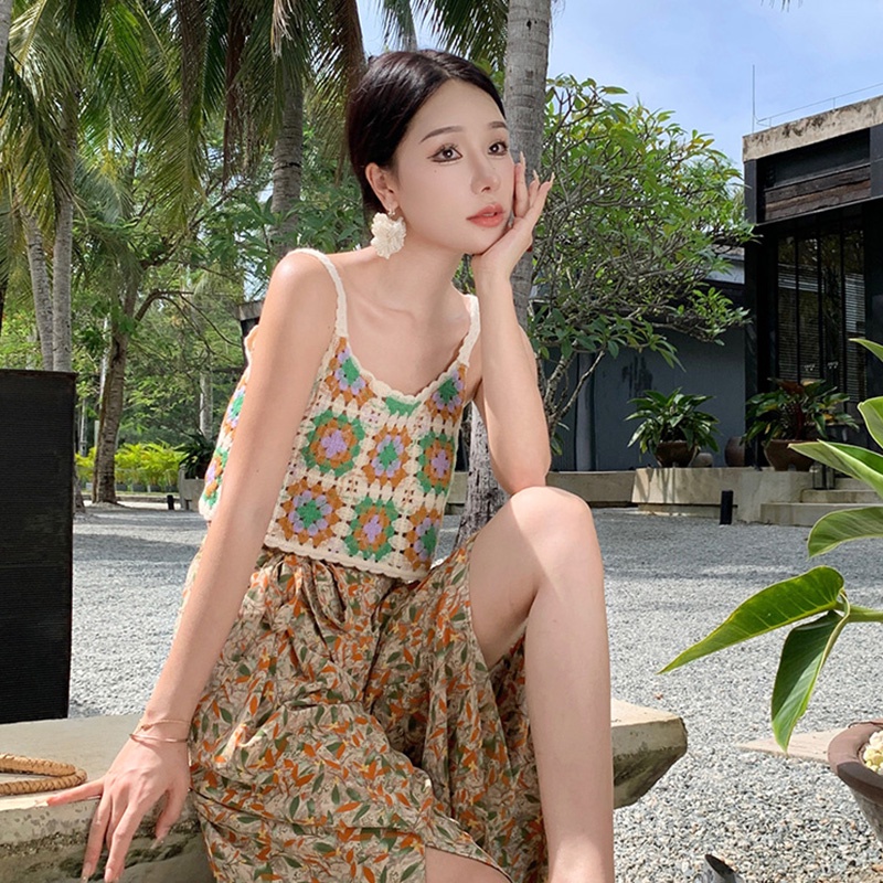 Áo Dệt Kim Sát Nách Hoạ Tiết Thêu Cho Phái Nữ