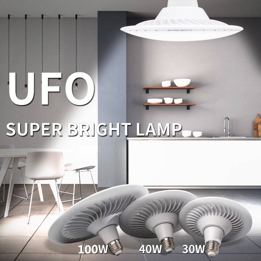 Bóng Đèn Led E27 220V 20W 30W 40W 30W 100W Hình UFO Trang Trí Nhà Cửa
