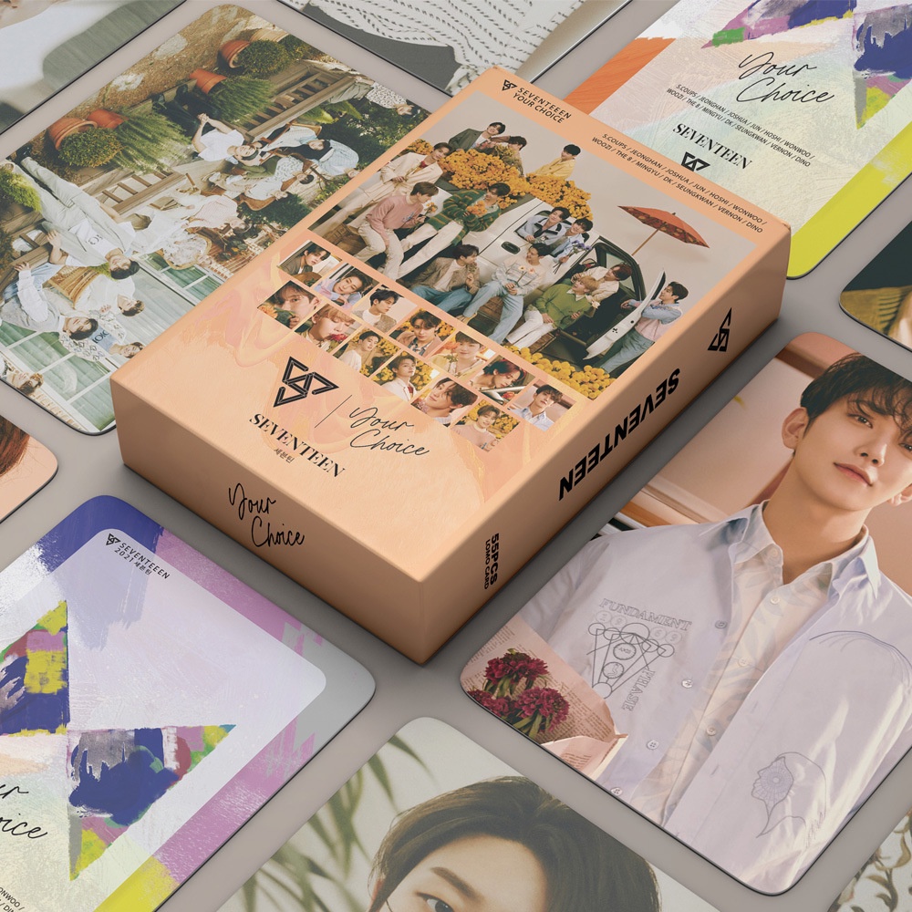 Hộp 54 thẻ hình LOMO nhóm nhạc Seventeen YOUR CHOICE