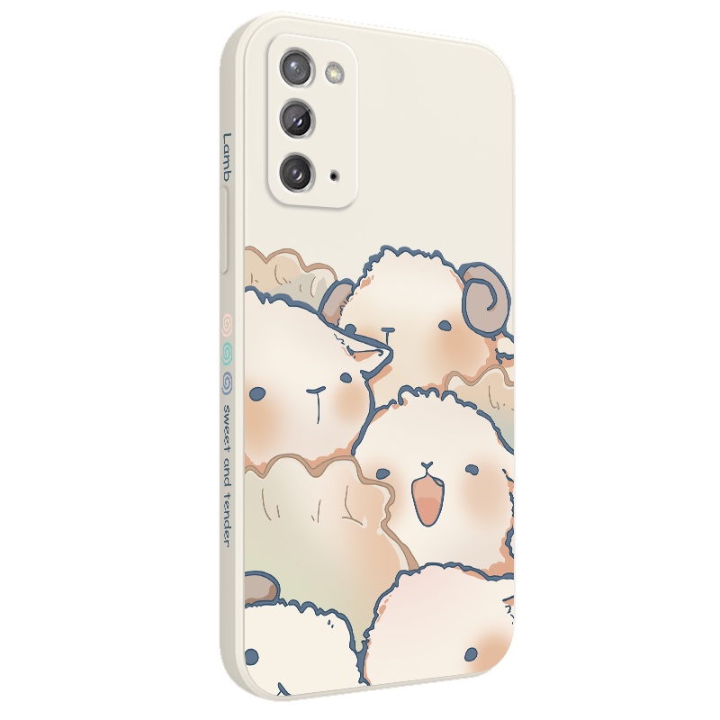 Ốp Điện Thoại Silicon Dẻo Họa Tiết Chú Cừu Dễ Thương Cho Samsung Galaxy Note 20 Ultra 10 Plus 9