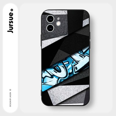 Ốp lưng JURSUE mềm chống bẩn hình độc lạ ngầu đen Cho iPhone 17 16 15 14 13 12 11 Pro Max SE 2020 X XR XS ip 8 7 Plus Y3150