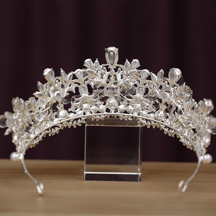 Vương Miện Đội Đầu Cô Dâu Đính Đá Pha Lê Lấp Lánh Hình Giọt Nước Vương miện