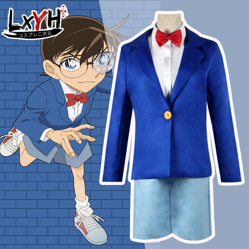 Detective Conan Kudō Shin-ichi Cosplay Hoạt Hình Anime Trang Phục Hóa Trang Đầm man