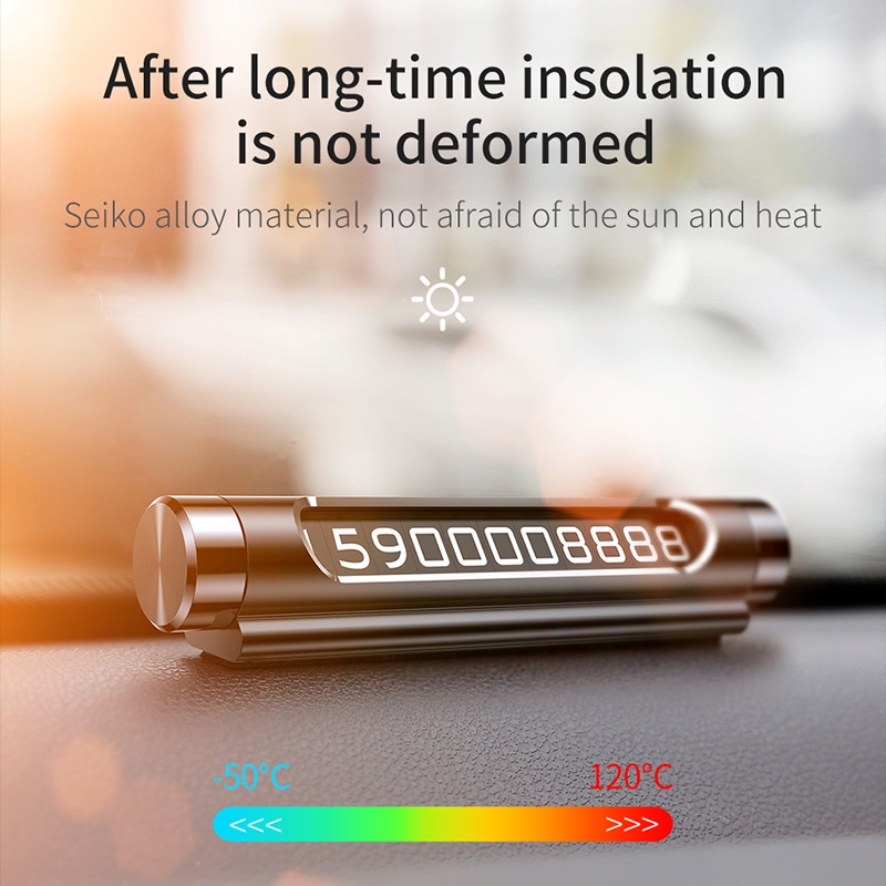 Bảng số điện thoại hiển thị 2 số dùng trên xe hơi Baseus All Metal Temporary Parking Number Plate Series 2