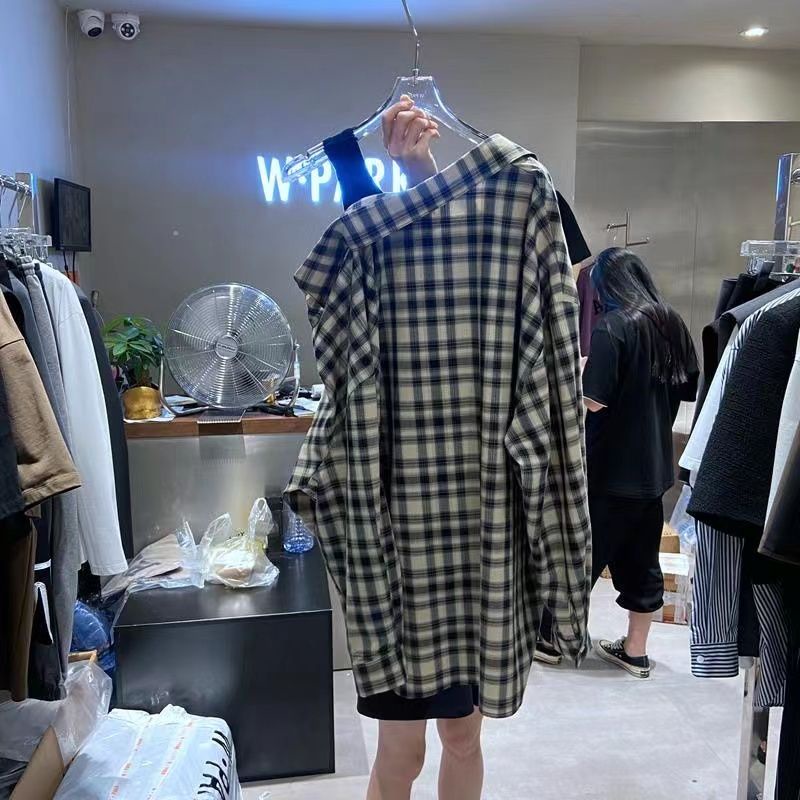 Áo Sơ Mi Giả Hai Mảnh Dáng Rộng Kích Thước Lớn 150kg Phong Cách Mới 2023 Cho Nữ