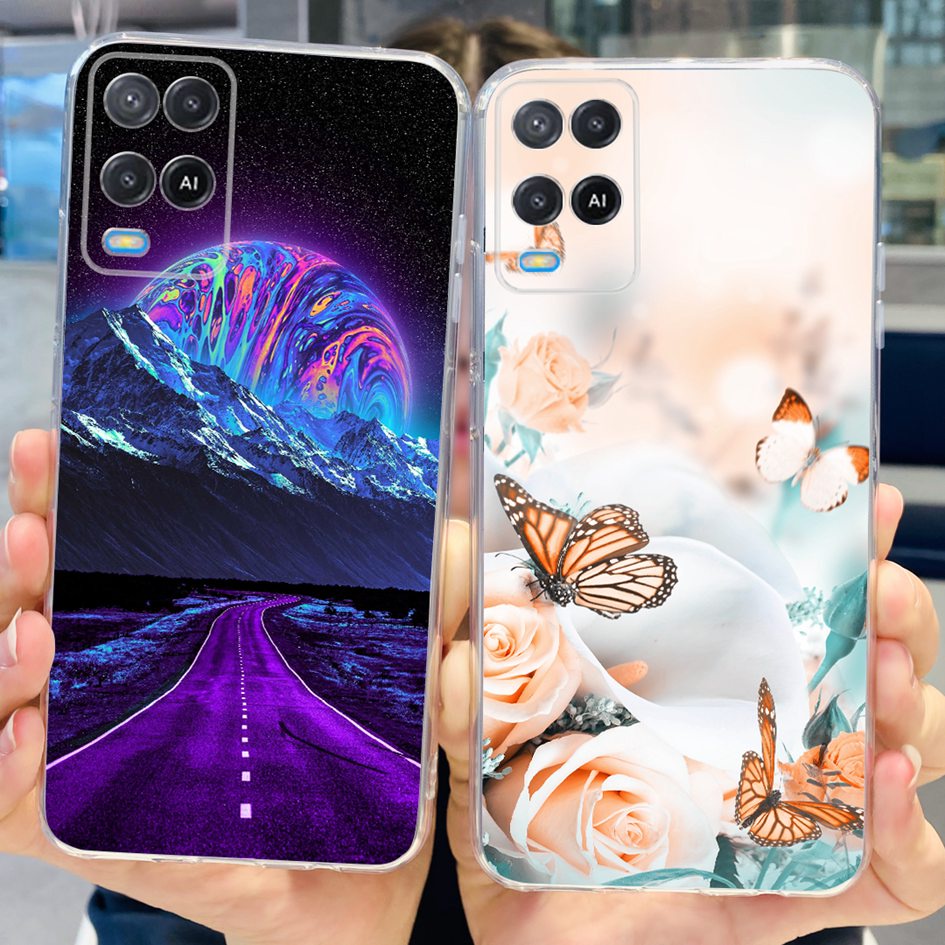 Ốp Điện Thoại Silicon Mềm Chống Sốc In Hình Phi Hành Gia Cho Oppo A54 4G CPH2239 OPPOA54 A 54 6.51 inch