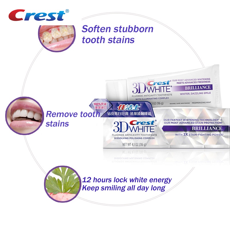 Kem đánh răng ORAL-B Crest 3D cao cấp làm trắng răng nổi bật hiệu quả chuyên nghiệp