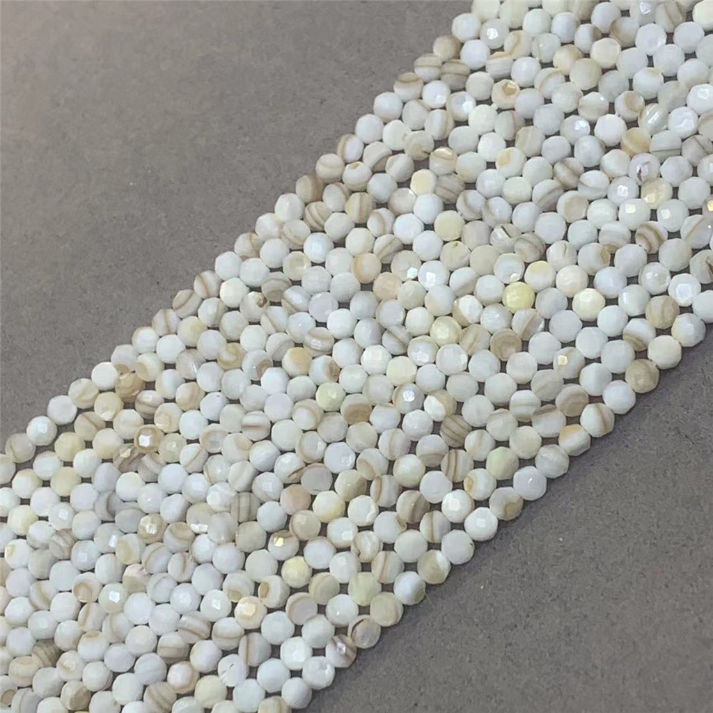 Chuỗi Hạt Vỏ Sò Trắng Tự Nhiên 2 / 3 / 4mm Dùng Làm Đồ Trang Sức Thủ Công
