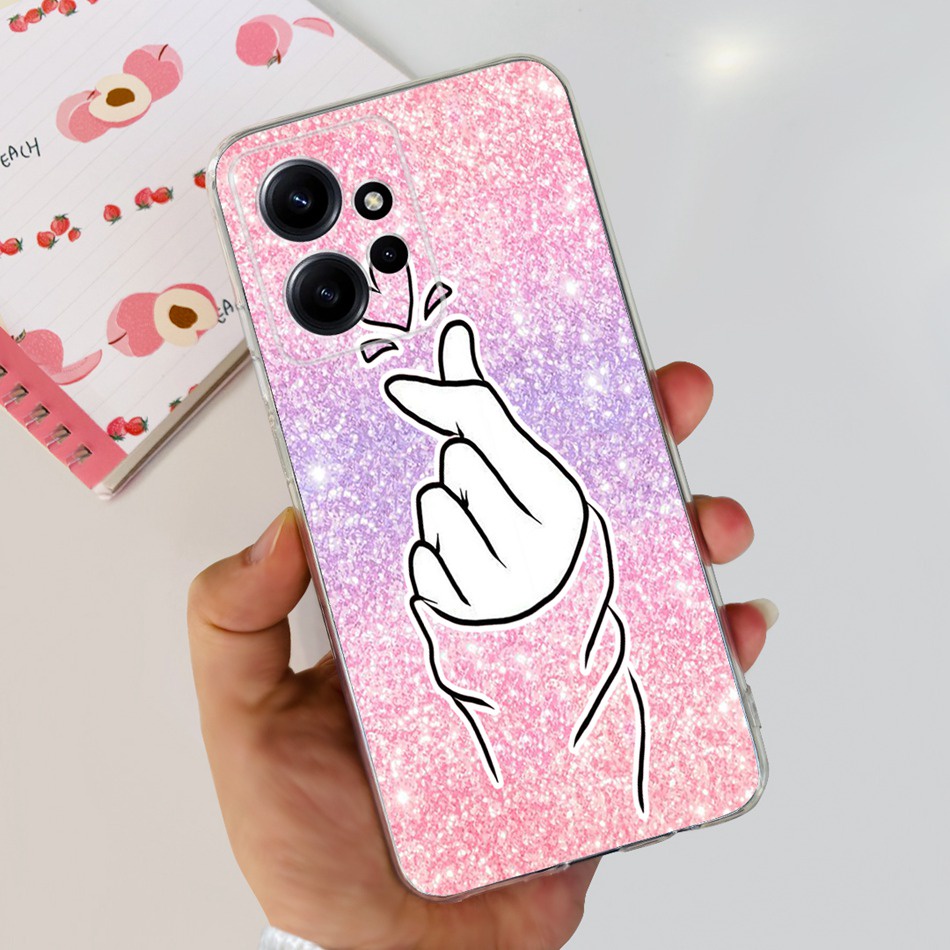 Ốp Điện Thoại Silicone TPU Mềm In Hình Mèo Đeo Ngón Tay Cho Xiaomi Redmi Note 12 4G