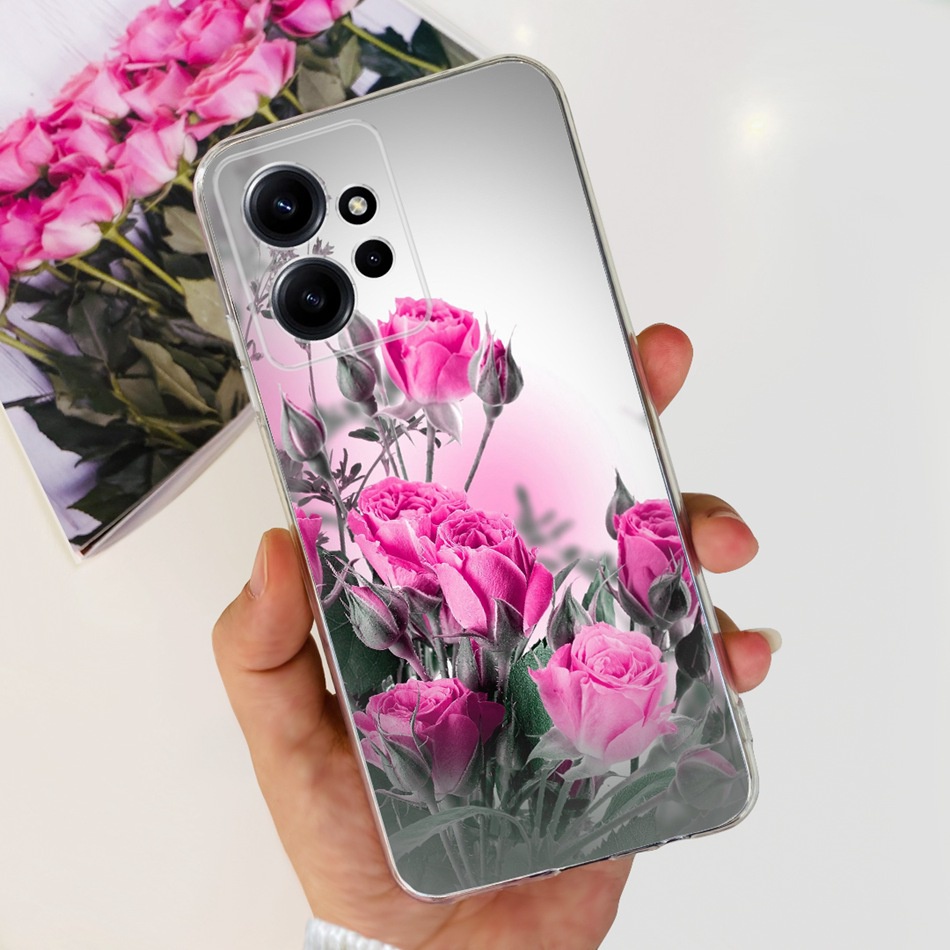 Ốp Điện Thoại Silicone TPU Mềm In Hình Mèo Đeo Ngón Tay Cho Xiaomi Redmi Note 12 4G