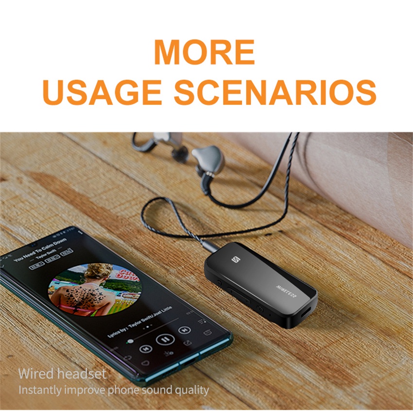 Thiết Bị Thu Phát Bluetooth 5.1 NFC Type C TF 3.5mm 2.5mm Aux Cho Xe Ô Tô