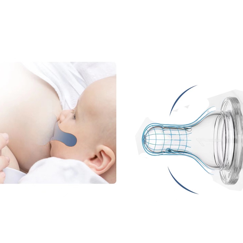 Núm Vú Giả Tiêu Chuẩn Chống Tràn Cho Bình Sữa Em Bé