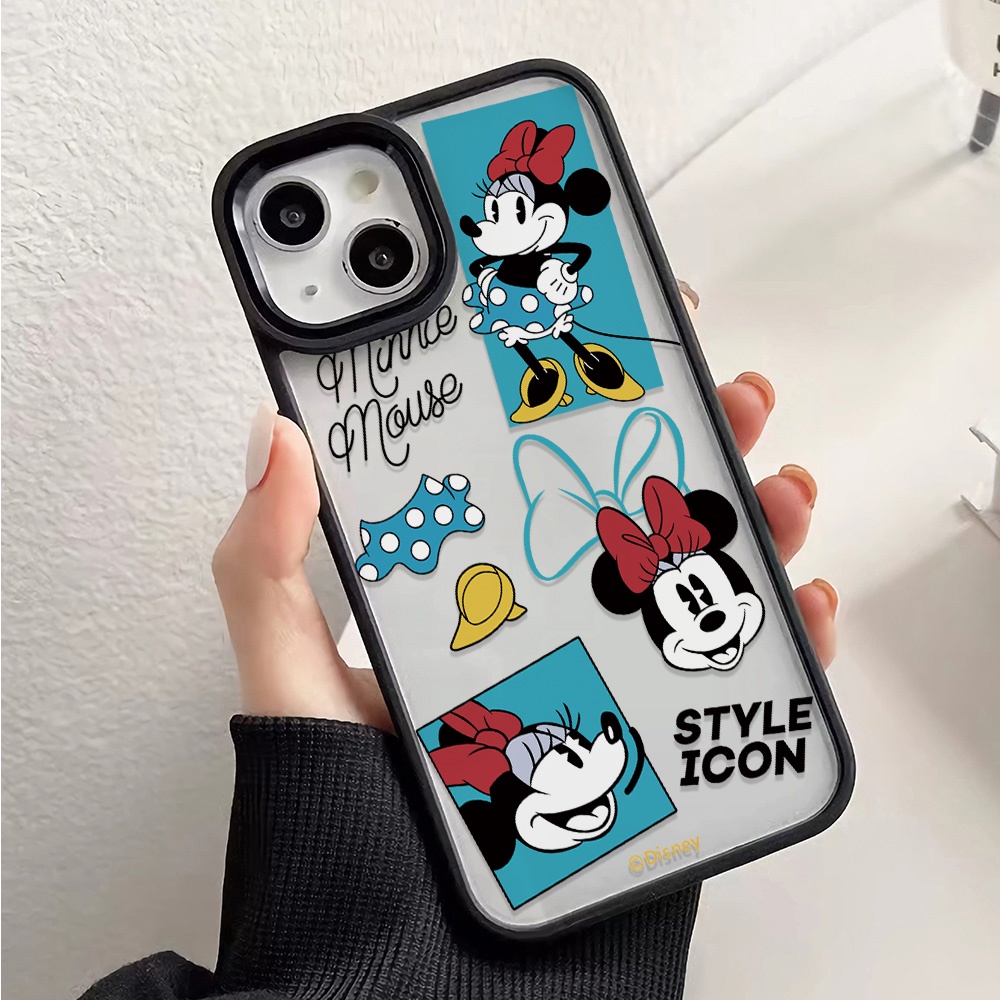 Ốp Điện Thoại Acrylic Cứng Trong Suốt In Hình Mickey Cho iphone 14promax 11 13 12 7Plus 8 X XS Max